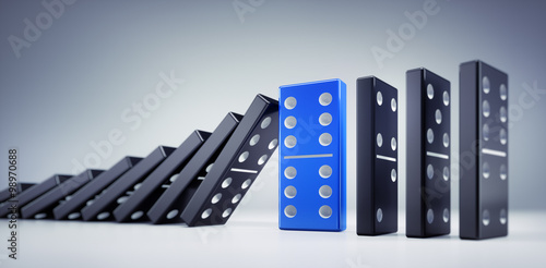 Obraz na plátně Domino-Effekt Stop