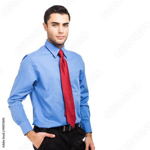 Businessman portrait on white background