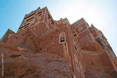 Dar al-Hajar, Dar al Hajar, il Palazzo di Roccia, simbolo dello Yemen, icona photo