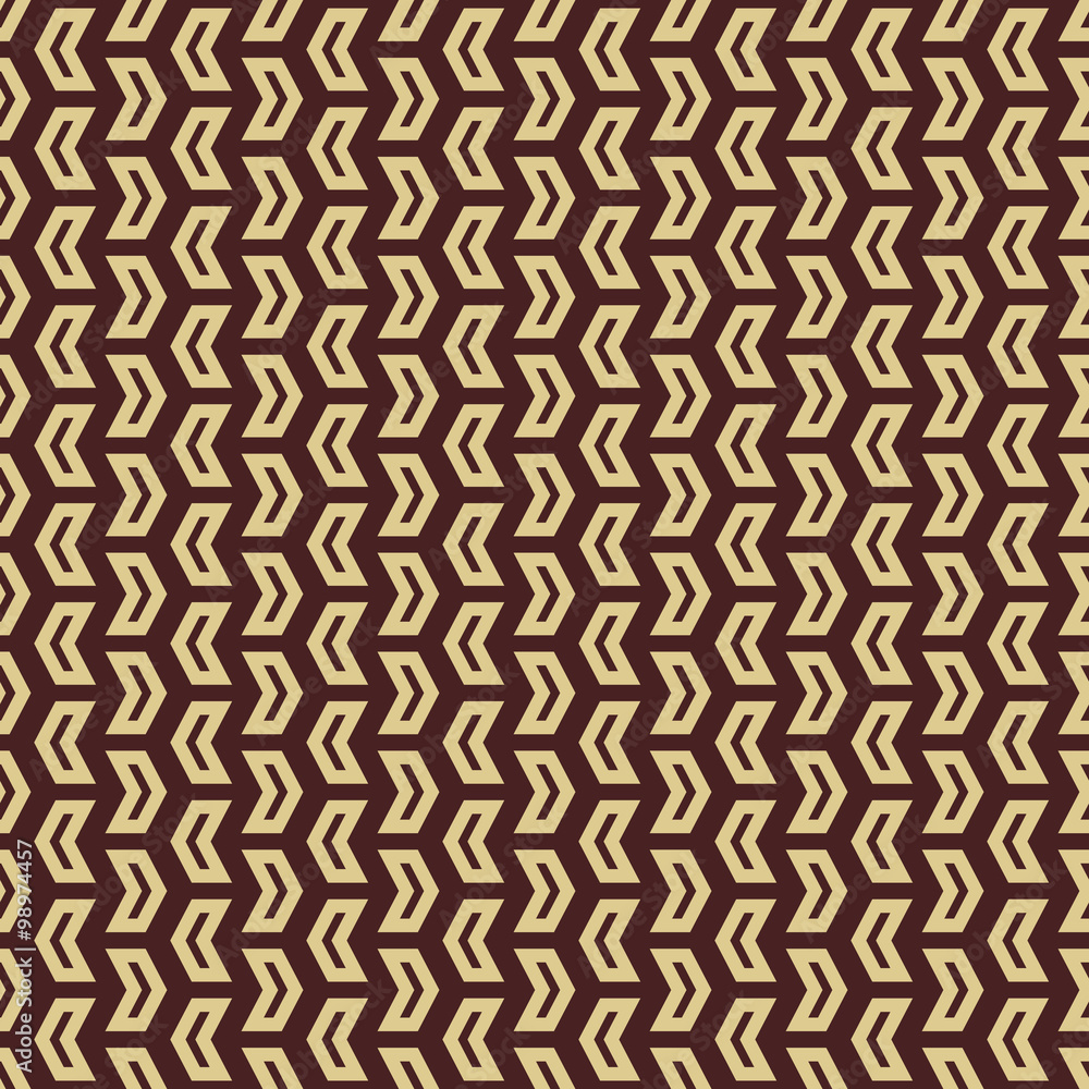 Geometric Seamless Vector Golden Pattern