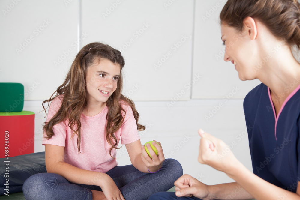 Therapy for hands with ball Therapy for hands with ball