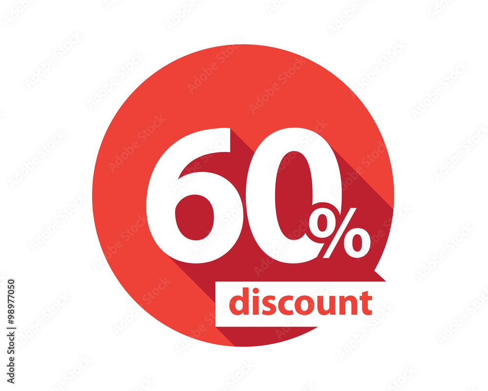 60 percent discount red circle 60 percent discount red circle