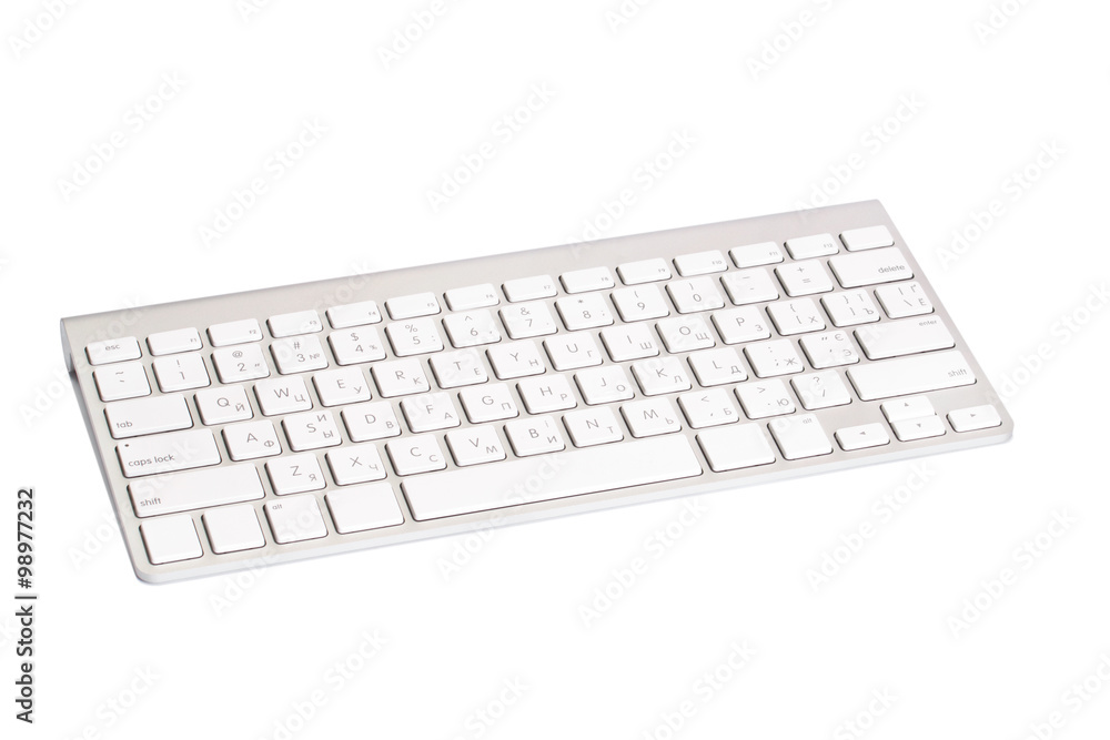 Computer keyboard. Isolated on white