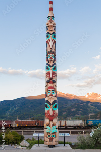 Totem in Jasper, Alberta, Canada