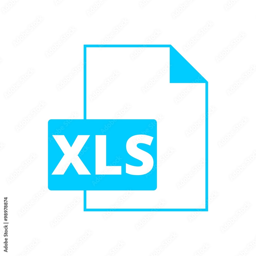 The XLS icon, File format symbol The XLS icon, File format symbol