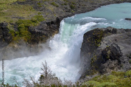 waterfall in Patagonia region, Chile