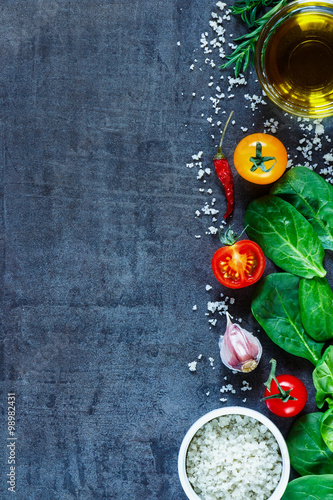 Fresh vegetables ingredients