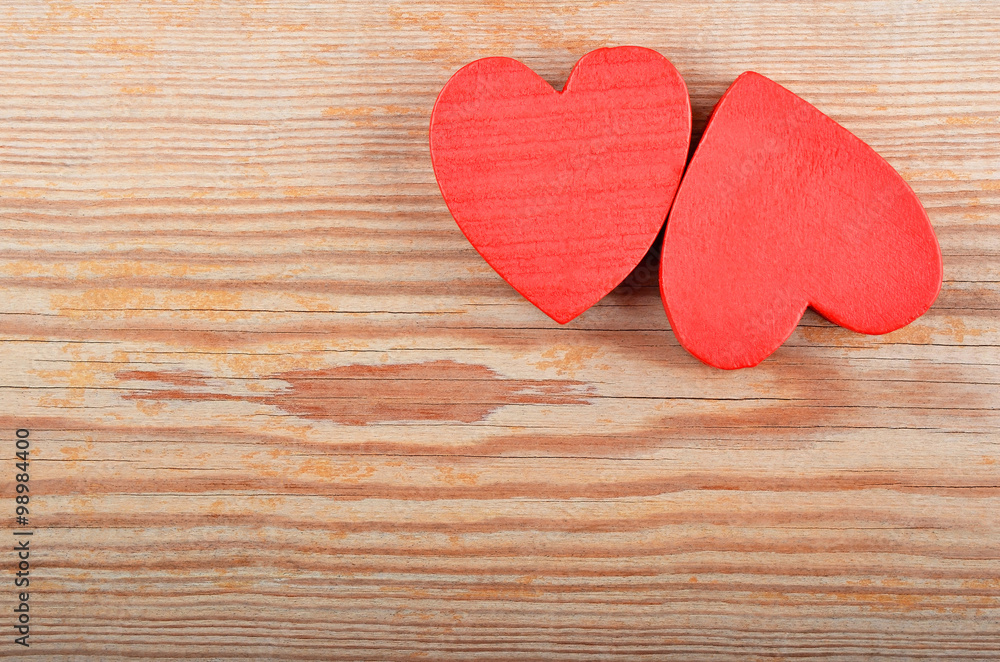 Heart on wooden background Heart on wooden background