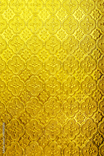gold plate wall in a church