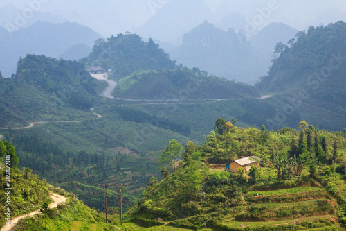 Quan Ba Heaven Gate, Ha Giang, Vietnam. Ha Giang in northern Vietnam is the place where almost 90% of the population are ethnic minorities with their culture and life. photo