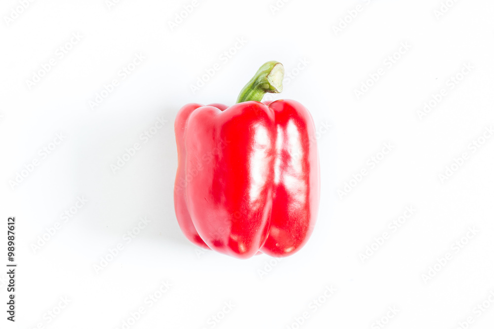 Red bell pepper or sweet pepper on white background. Red bell pepper or sweet pepper on white background.