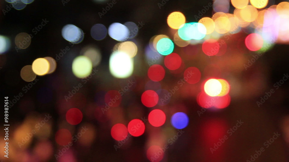 Night city is defocused with nice bokeh and typical city noise Night city is defocused with nice bokeh and typical city noise