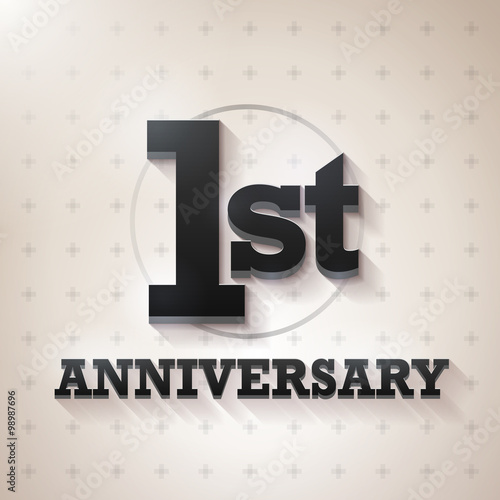1st Anniversary 3D black