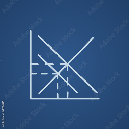 Mathematical graph line icon. © Visual Generation