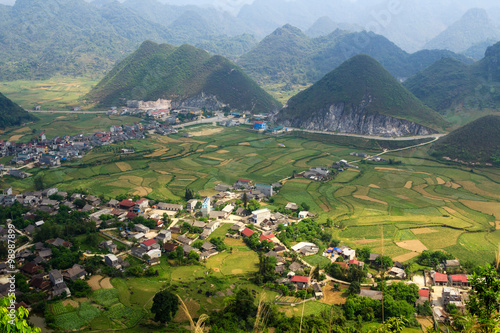 Tam Son town, Quan Ba, Ha Giang, Vietnam. Quan Ba is a rural district of Ha Giang province in the Northeast region of Vietnam.
