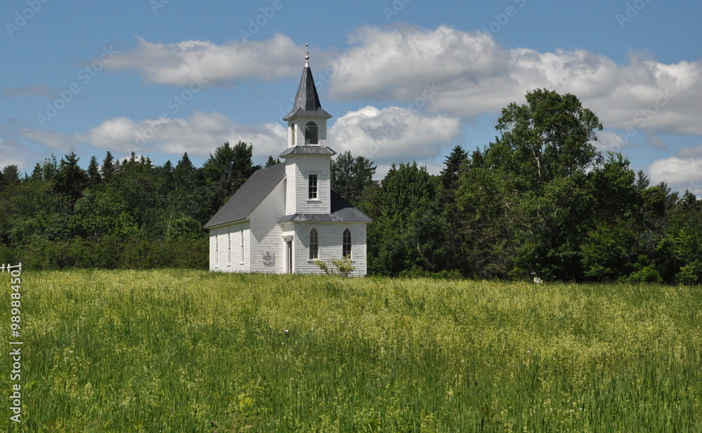 the old wooden church in the fields