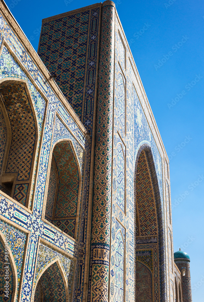 Uzbekistan, Samarkand, the Tilla Kari madrassah in Registan square