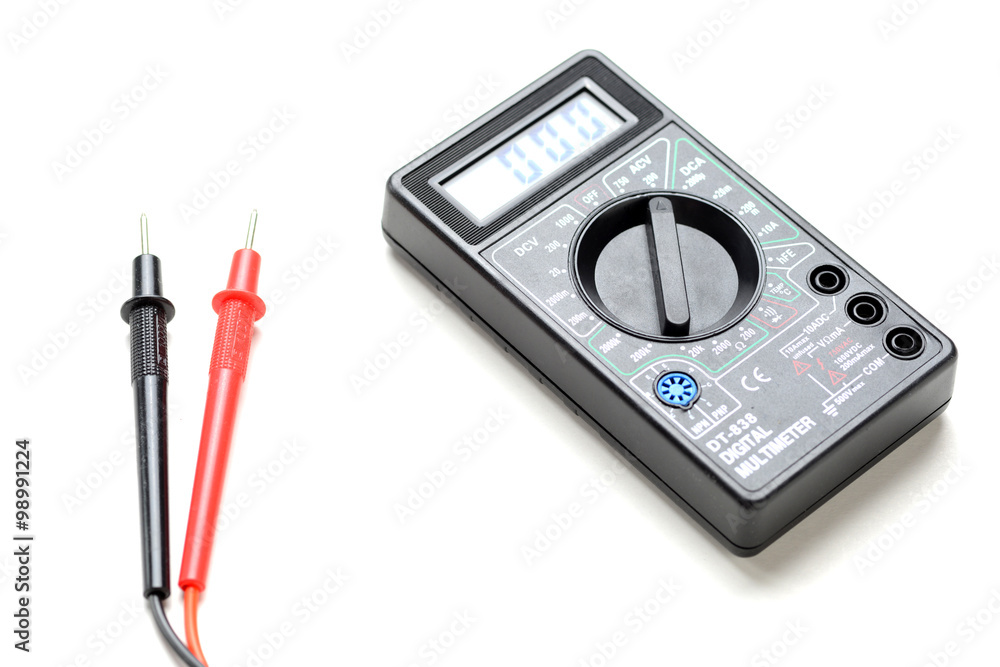 multimeter on a white background multimeter on a white background