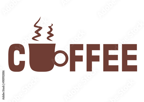 Graphic inscription : coffee