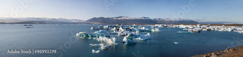Paesaggio in Islanda  panorama iceberg