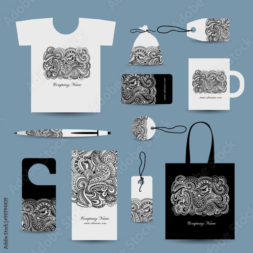 Corporate business cards, floral design