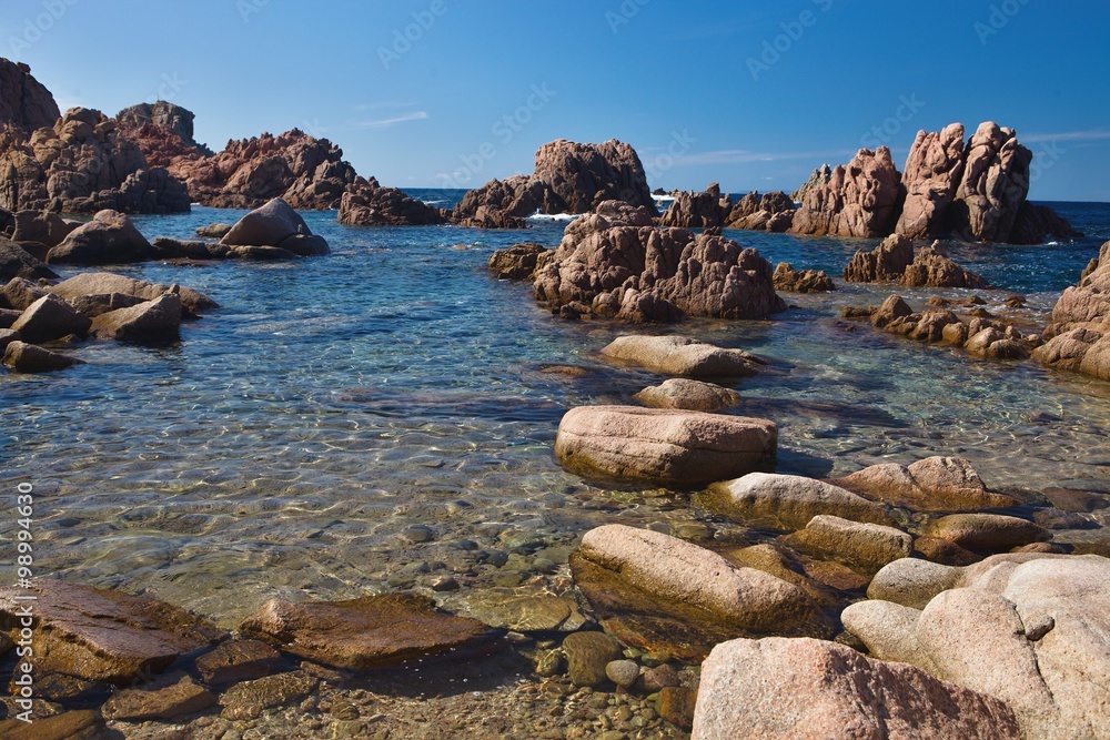 rocky coast of southern Sardinia, Italy