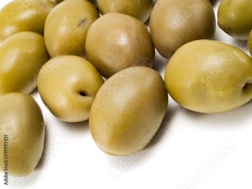 Olives on white