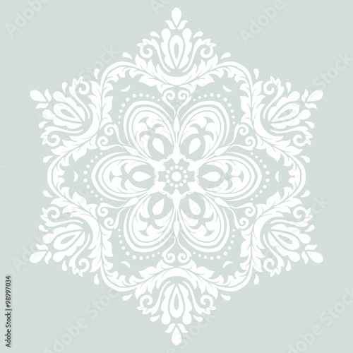 Oriental Abstract Vector White Pattern