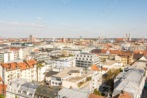 Aerial view over Munich