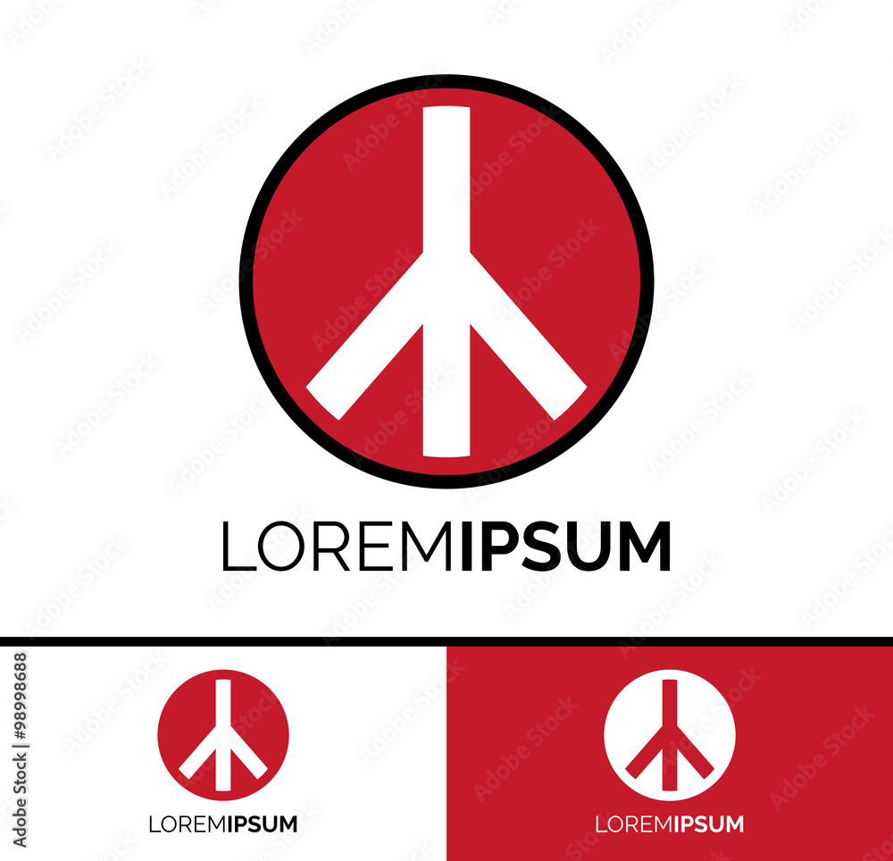 Conceptual Peace Sign Logo / Symbol Vector Design 01 Conceptual Peace Sign Logo / Symbol Vector Design 01