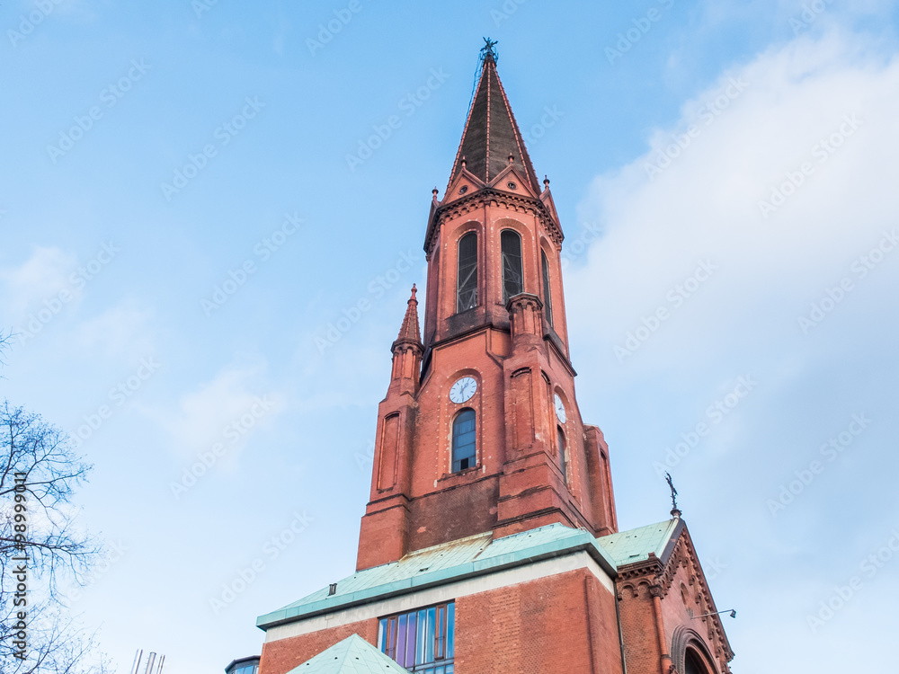 Steeple or spire of an old church