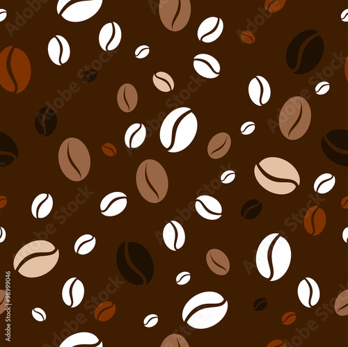 Coffee bean pattern vector