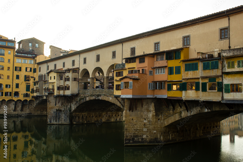 View of Ponte Vecchio Florence Italy