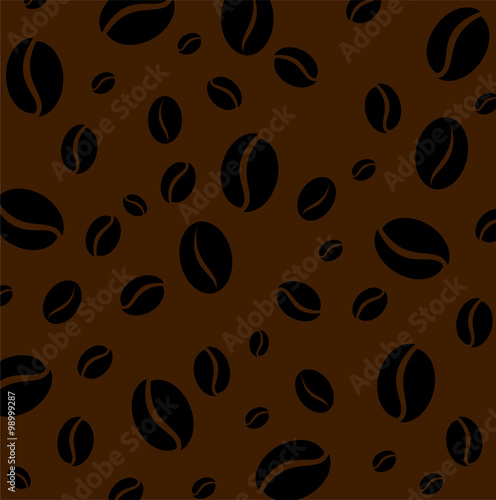 Coffee bean pattern vector