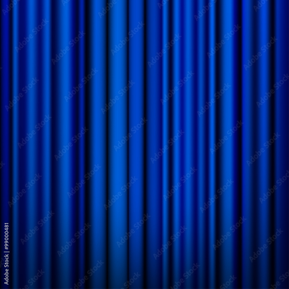 Blue curtain vector background. Blue curtain vector background.