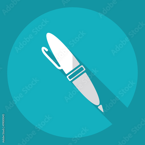 Flat modern design with shadow  Icon pen