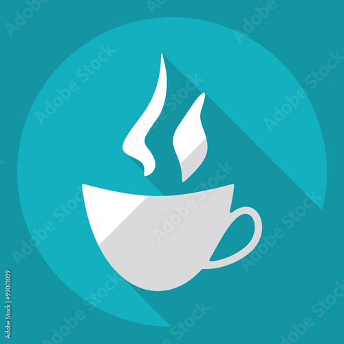 Flat modern design with shadow  Icon coffee