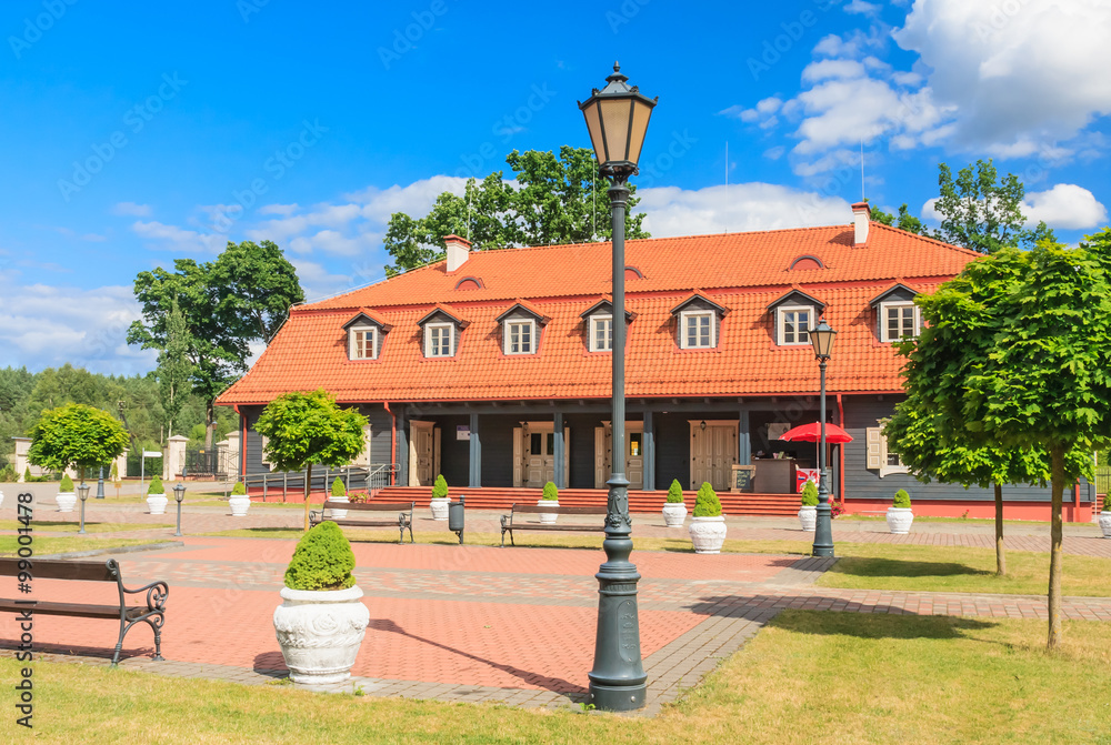 Obraz premium The area of the church of the Holy Trinity and Dominican Monastery. Liskiava. Lithuania