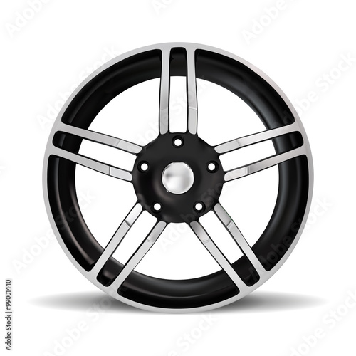 Wheel rim, vector Car rim, alloy wheels
