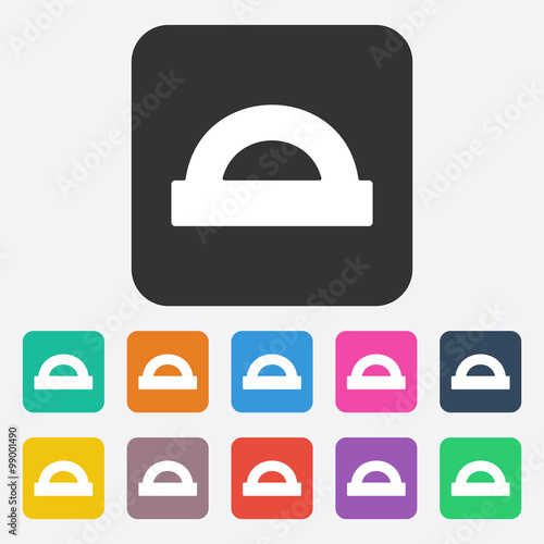 Flat modern design with shadow protractor