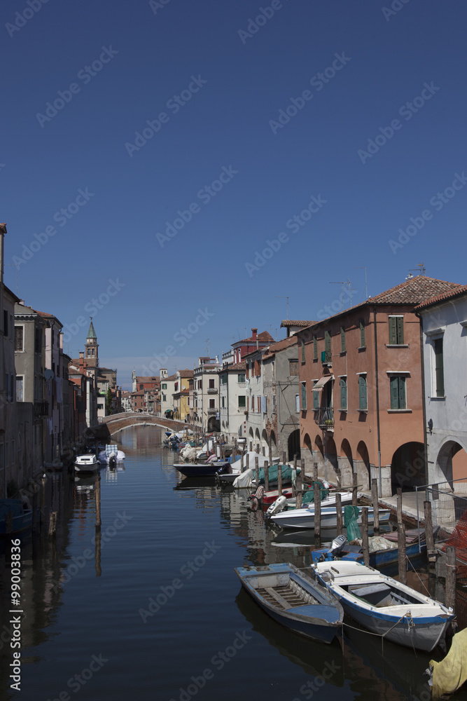 Canal at the old town of Chioggia - Italy