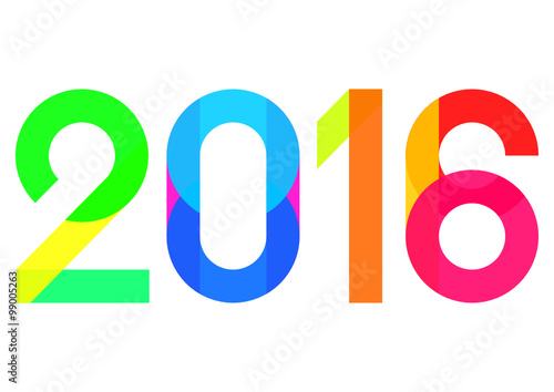 2016 happy new year illustration