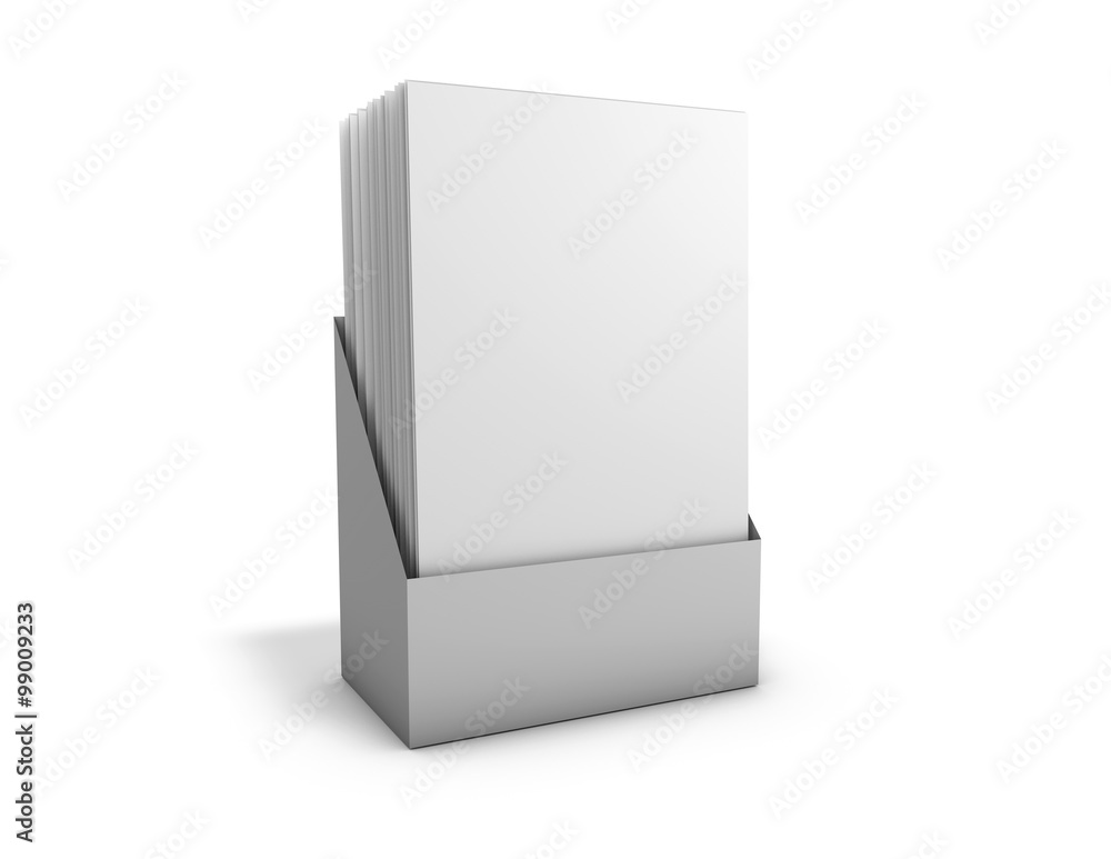 Leaflet box holder with blank leaflets. Leaflet box holder with blank leaflets.