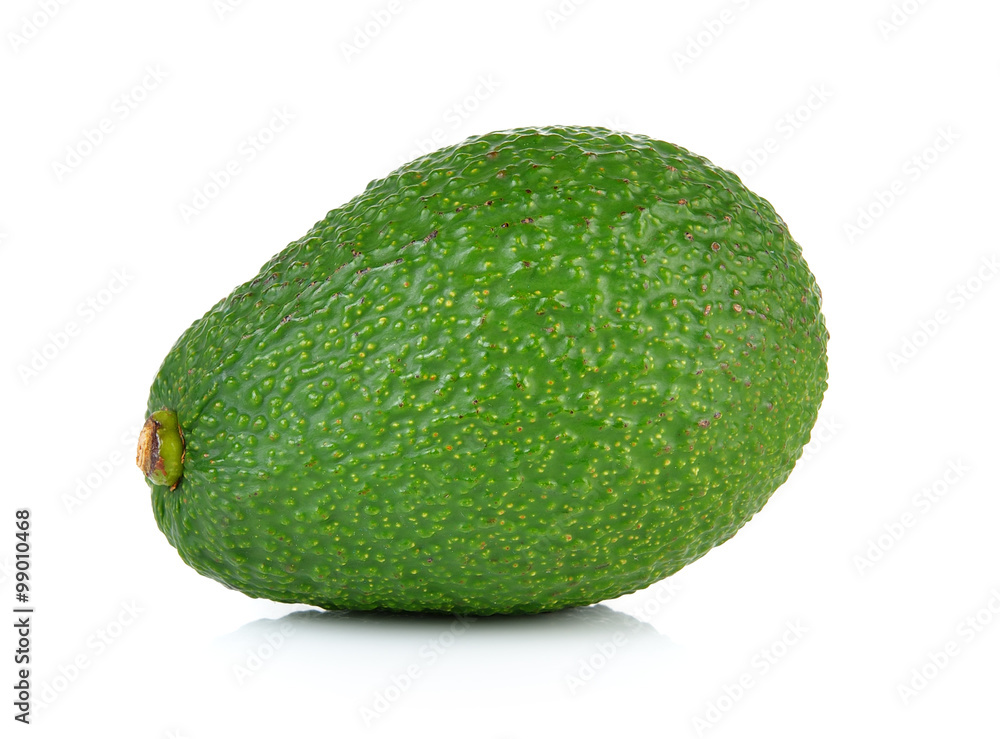 avocado on white background