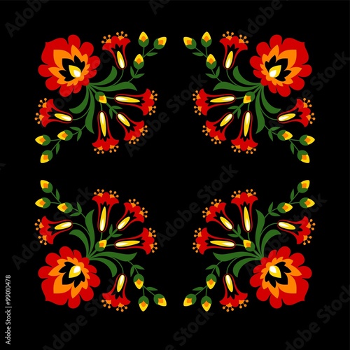Polish folk flowers
