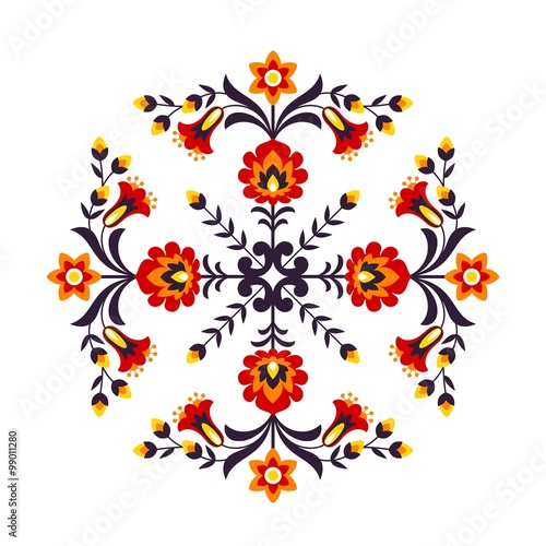 Polish folk flowers