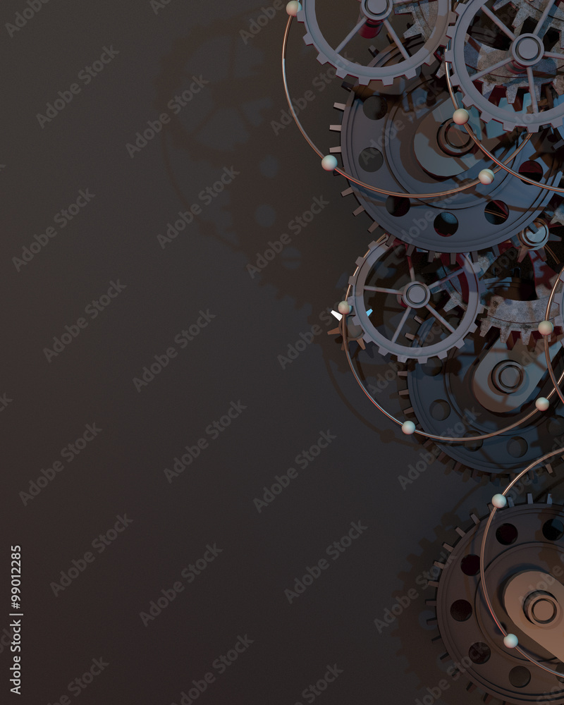 Fototapeta premium Rustic old gears, cogs or watch works