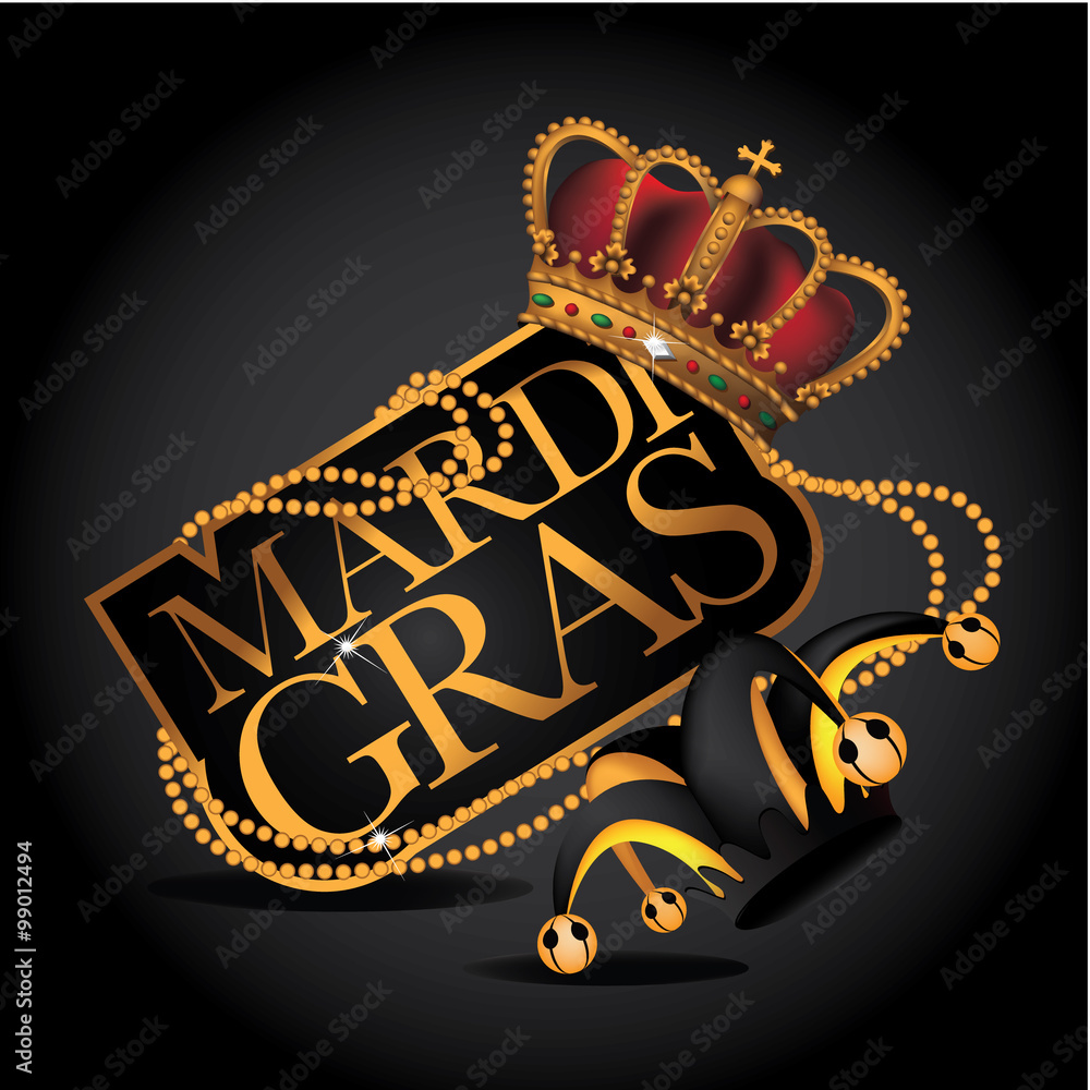 Mardi Gras icon design element. EPS 10 vector.