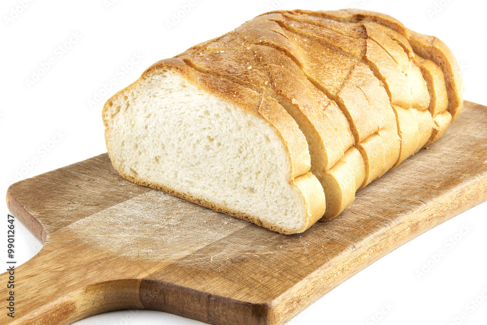 Sliced bread isolated on a white background