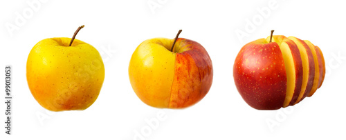 Delicious and fresh isolated apple on white background